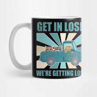 Get In Loser We're Getting Tacos ~ Cats Cartoon Mug